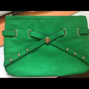 Charming Charlie kelly green clutch